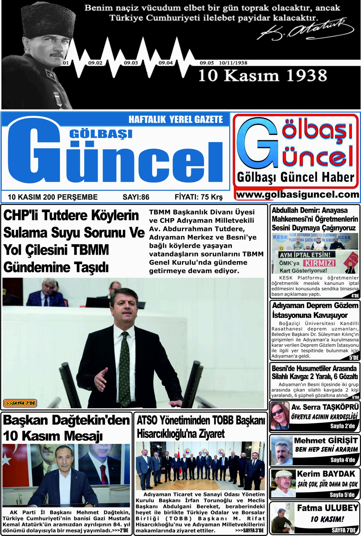 10 Kasım 2022 Perşembe