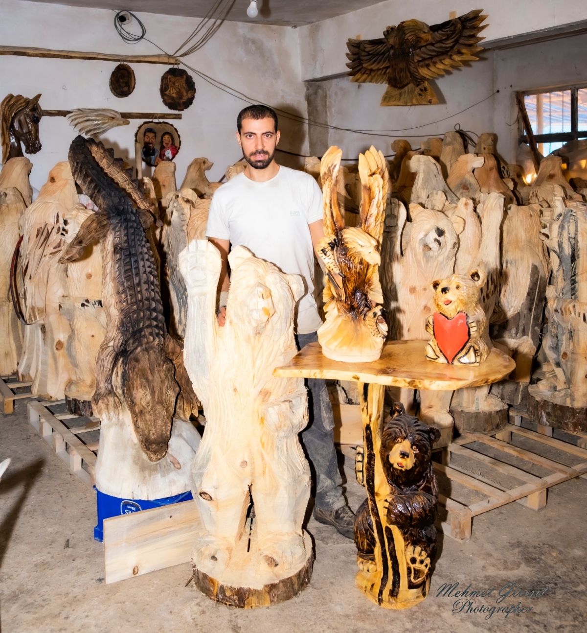 Ağaç Kütüklerini Sanat Eserlerine Çeviriyor