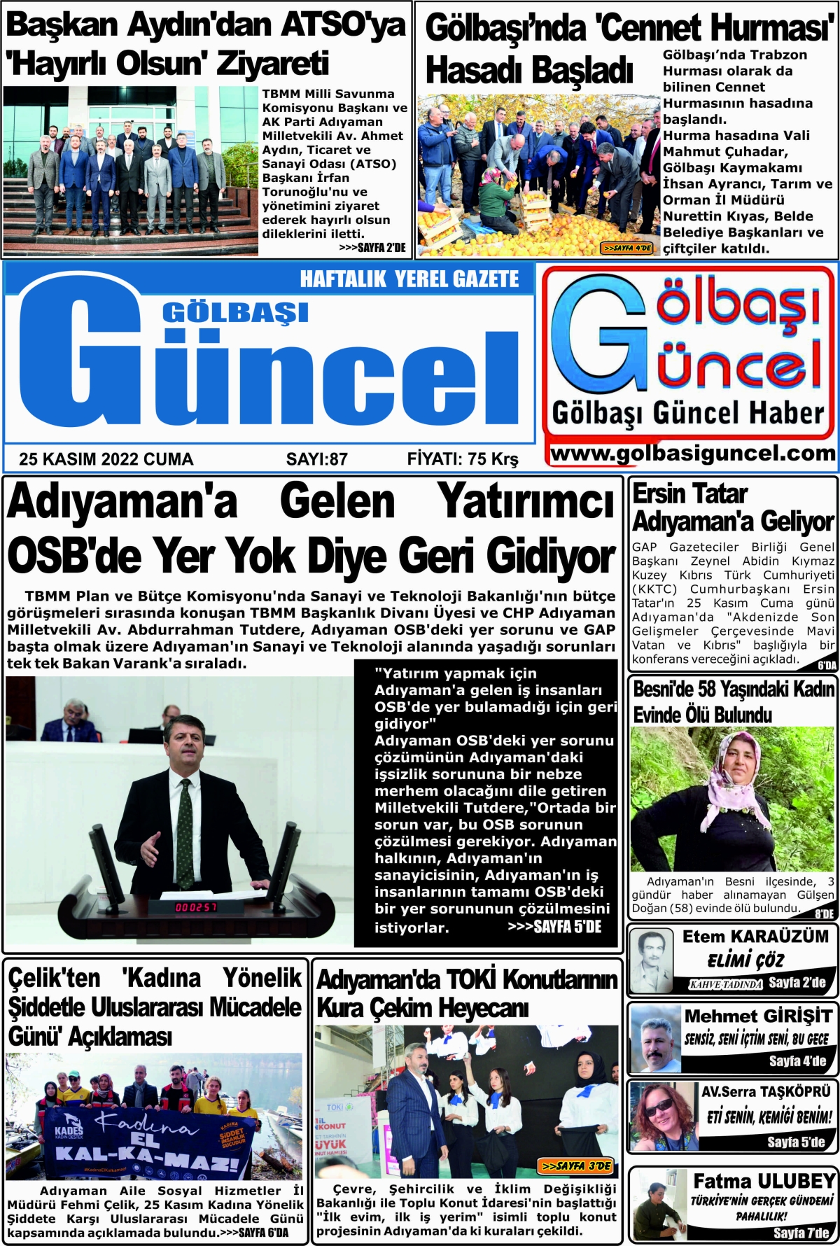 25 Kasım 2022 Cuma