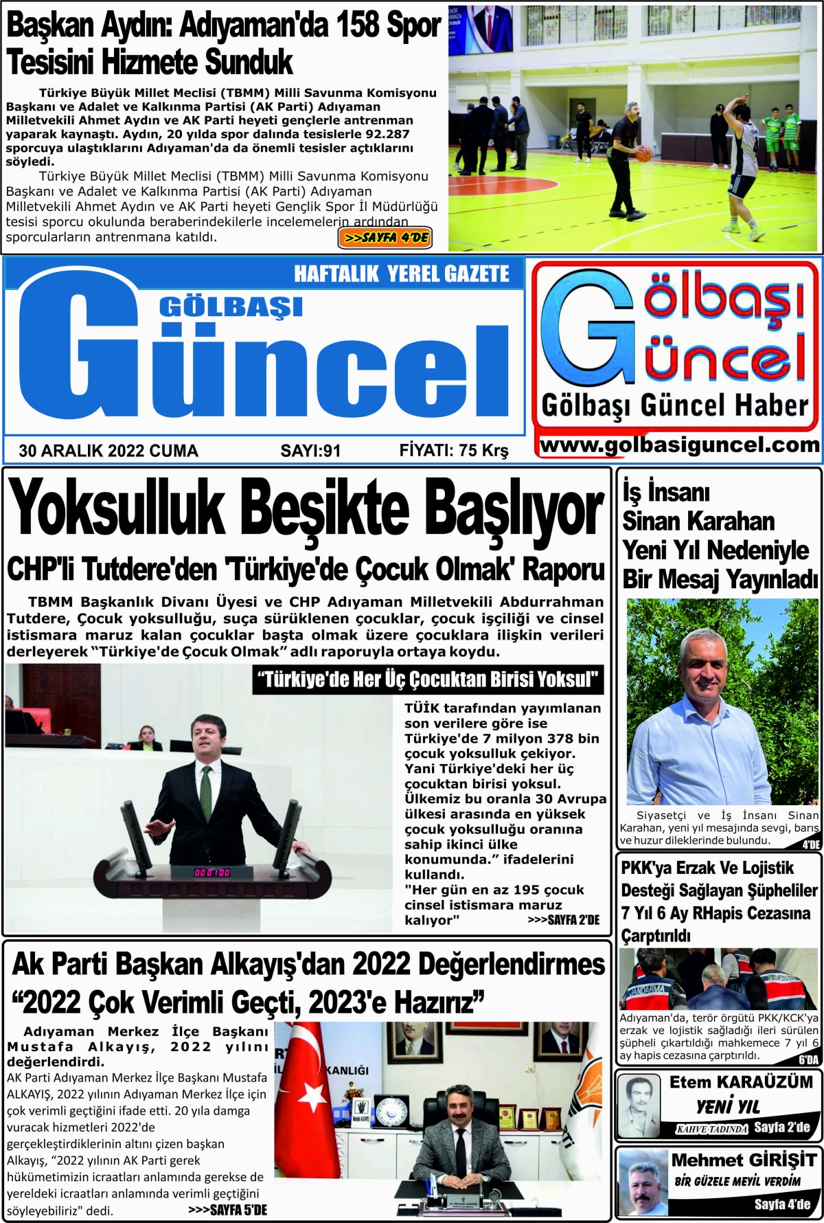 30 Aralık 2022 Cuma