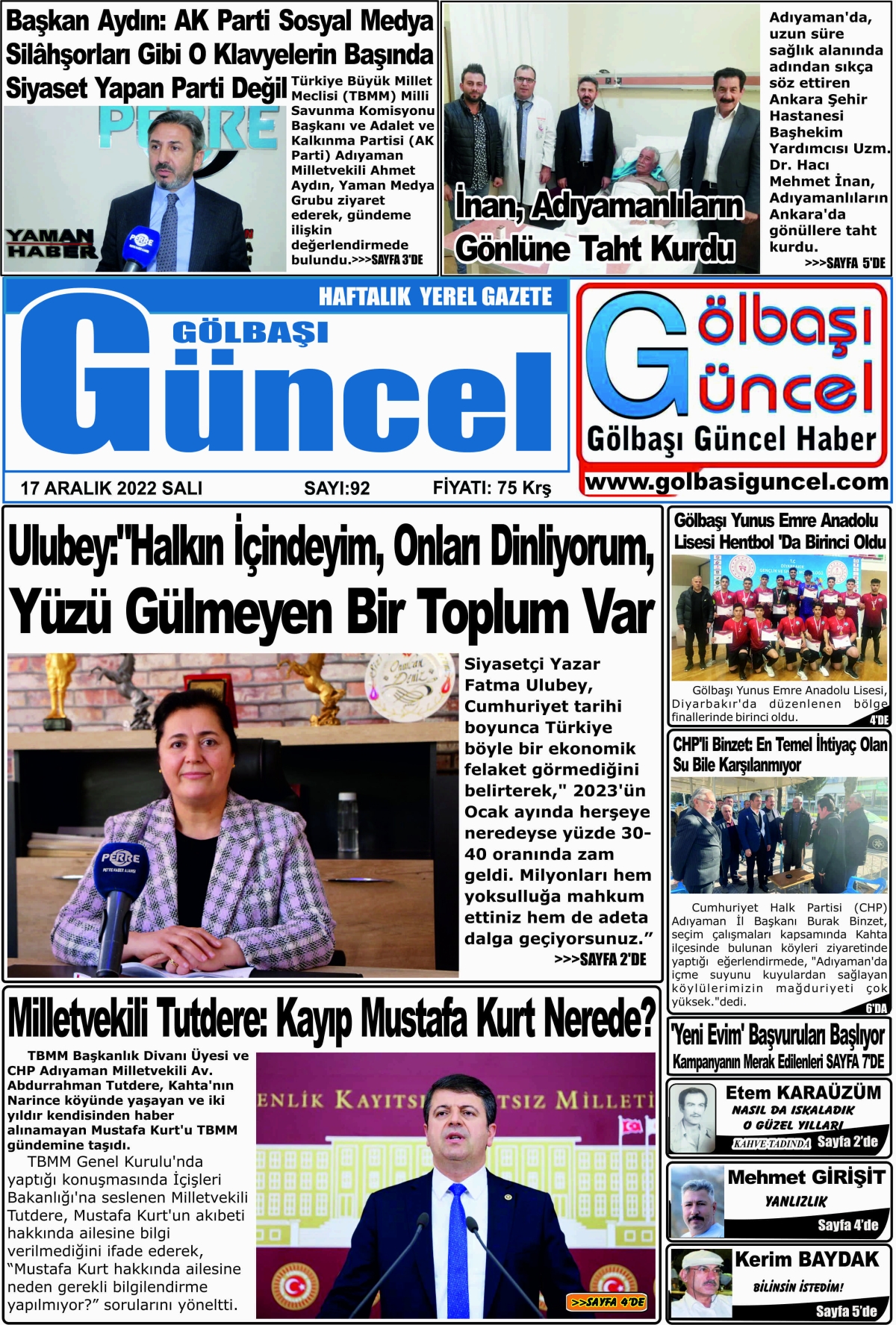 17 OCAK 2023 SALI