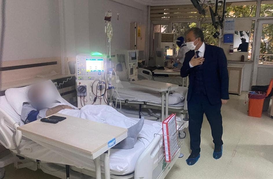 Başkan Kılınç, diyaliz hastalarına moral ziyareti