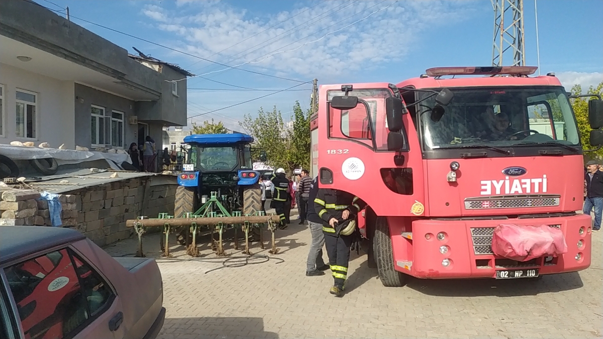Evde çıkan yangın paniğe neden oldu 