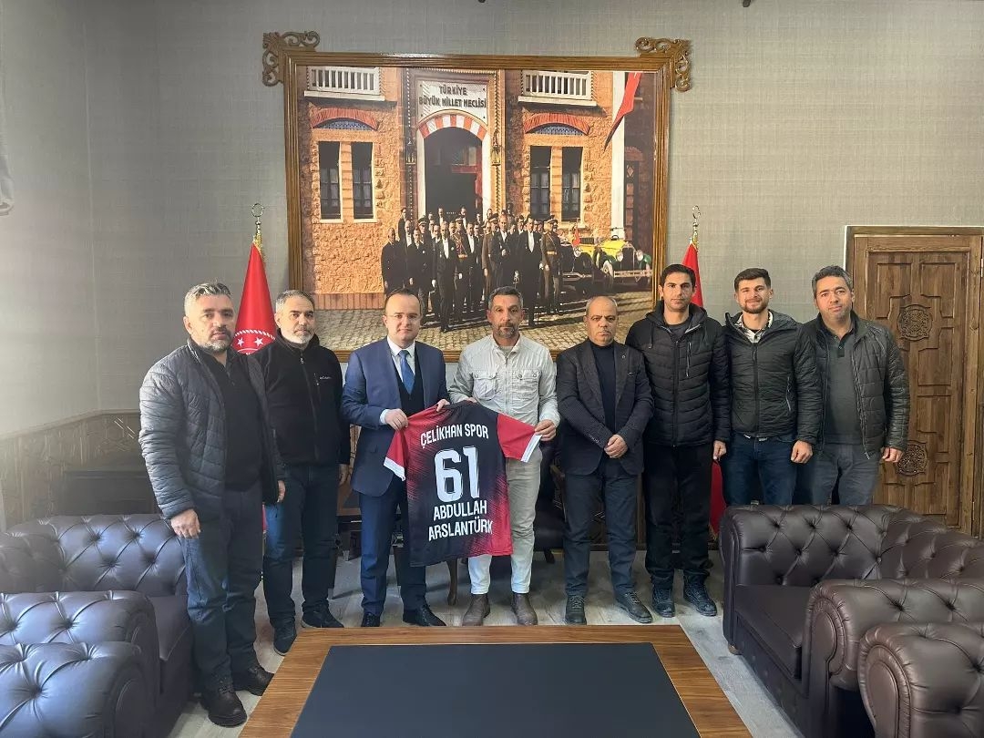 Çelikhanspor'dan Kaymakam Arslantürk'e ziyaret