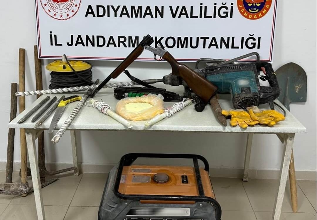 Adıyaman'da izinsiz kazıya 7 gözaltı