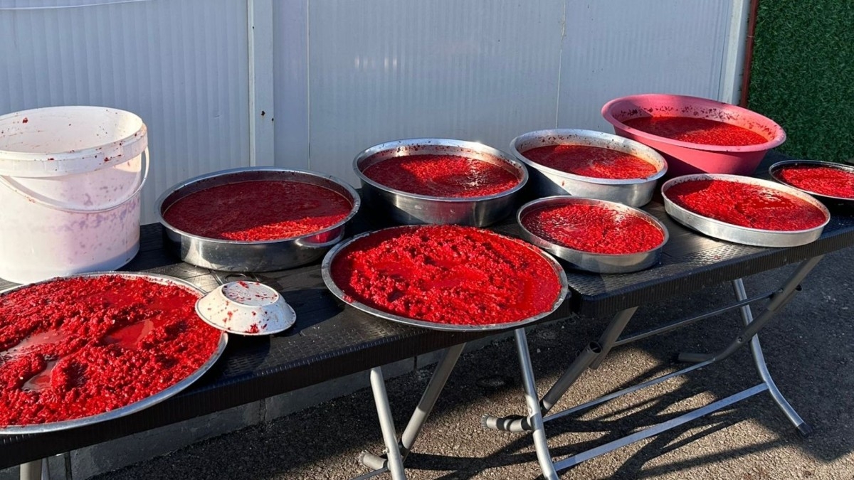 Adıyaman’da güneşte bekletilen salçalar ve kurutmalıklarda asbest ve toz tehlikesi