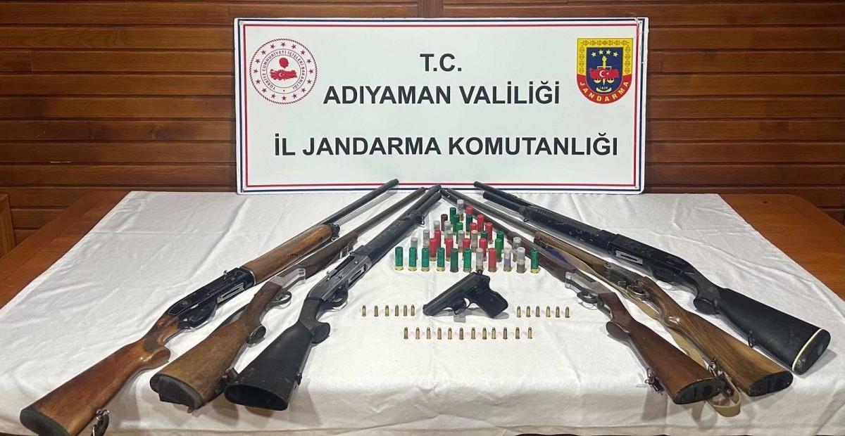 Adıyaman'da ruhsatsız tabanca ve tüfeğe 1 gözaltı