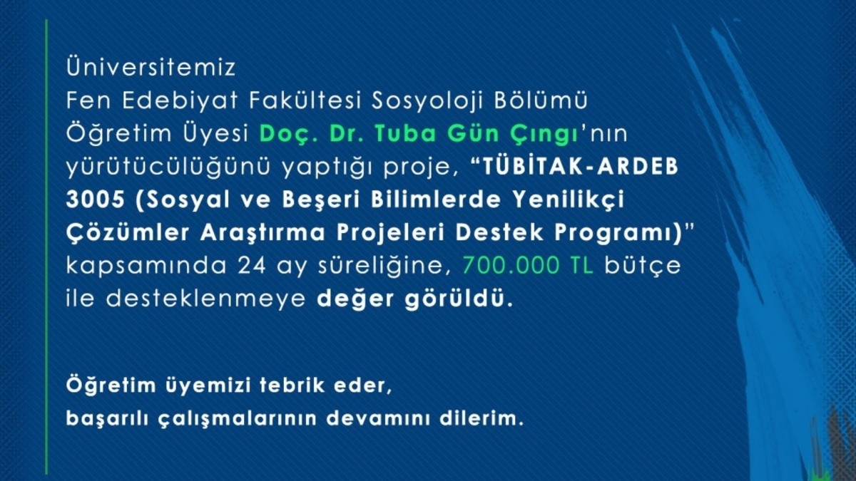 Deprem sonrası 'Toplumsal Değerler Araştırması' TÜBİTAK’tan destek aldı